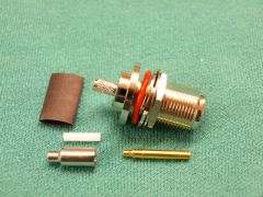165038P - N Bulkhead Socket (Single Hole) SR35 (3.5mm O.D) Crimp