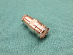 165415 - UHF Line Socket SO239 (Jack) RG58, RG223, RG400 or Equivalent Cable, Clamp, Top Hat Compression Nickel Body and Solder Pin Gold Plated.
