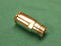 165425 - UHF Line Socket SO239 (Jack) RG213 or  Equivalent Cable, Clamp, Top Hat Compression White Bronze Body, and Solder Pin Gold Plated.