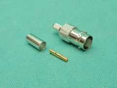 168105B - BNC Plug RG223, RG142 Crimp Body, White Bronze