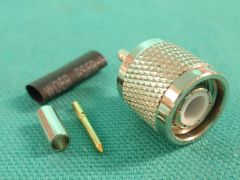 170204 - TNC Plug RG174, RG188, RG316, Crimp Body, Crimp / Solder Pin in Nickel