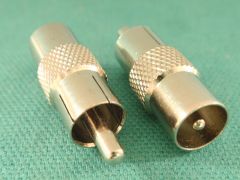 Phono Plug / Belling Lee Plug Interseries Adaptor