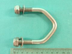 BE915SS - 2" V Bolt, M10 thread x 70mm internal length x 50mm thread length in A2 Stainless Steel 