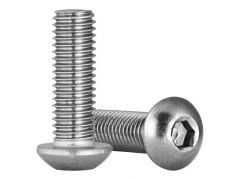 Button Head Allen Machine Screw BZP, Black & A2