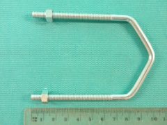 BE912 - 2.25" V Bolt, M6 thread x 95mm internal length x 64mm thread length BZP