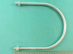 BE995 - 6.75" U Bolt, M12 thread x 200mm internal length x 44mm thread length, Bright Zinc Plated (BZP)