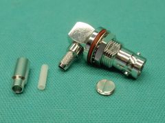 165145P - BNC Elbow Bulkhead Socket ( Single Hole) SR35 (3.5mm O.D.)