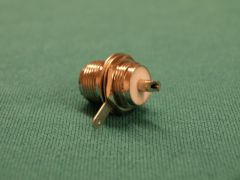 170125 - UHF Bulkhead Socket (Single Hole) Solder Spill, Solder Pin in Nickel with Solder tag.