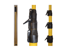 Telescopic Fibreglass Poles, Grey or Yellow