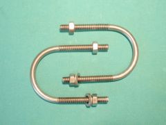 BE661SS/PK06 - 2.2" M8 U BOLTS T316 STAINLESS STEEL, MARINE GRADE A4