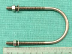 BE847SS 1.9" (Scaffold) U Bolt, M6 thread x 96mm internal length x 60mm thread length T316 Stainless Steel
