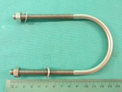 BE853SS 2.5" U Bolt, M8 thread x 125mm internal length x 75mm thread length T316 Stainless Steel