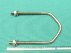 BE877SS - 2.25" V Bolt, M6 x 95mm T316 Stainless Steel A4