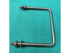 3" Square Bottom Bolt M6 A4 Marine Grade Stainless Steel (T316)