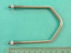 BE912SS - 2.25" V Bolt, M6 thread x 95mm internal length x 64mm thread length T316 Stainless Steel A4