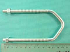 BE913 - 2.25" V Bolt, M8 thread x 127mm internal length x 102mm thread length BZP (Bright Zinc Plated)