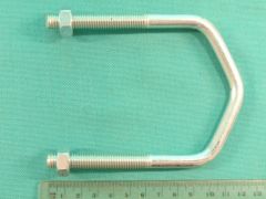 BE946 - 3" V Bolt, M10 thread x 110mm internal length x 60mm thread length BZP (Bright Zinc Plated)