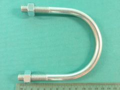 BE990 - 3.5" U Bolt, M12 thread x 115mm internal length x 44mm thread length, Bright Zinc Plated (BZP)