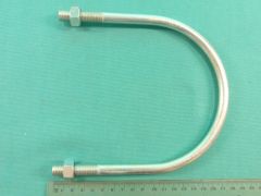 BE994 - 4.5" U Bolt, M12 thread x 165mm internal length x 44mm thread length, Bright Zinc Plated (BZP)